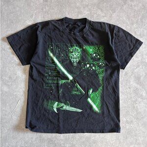90s Vintage Darth Maul Star Wars Black T Shirt